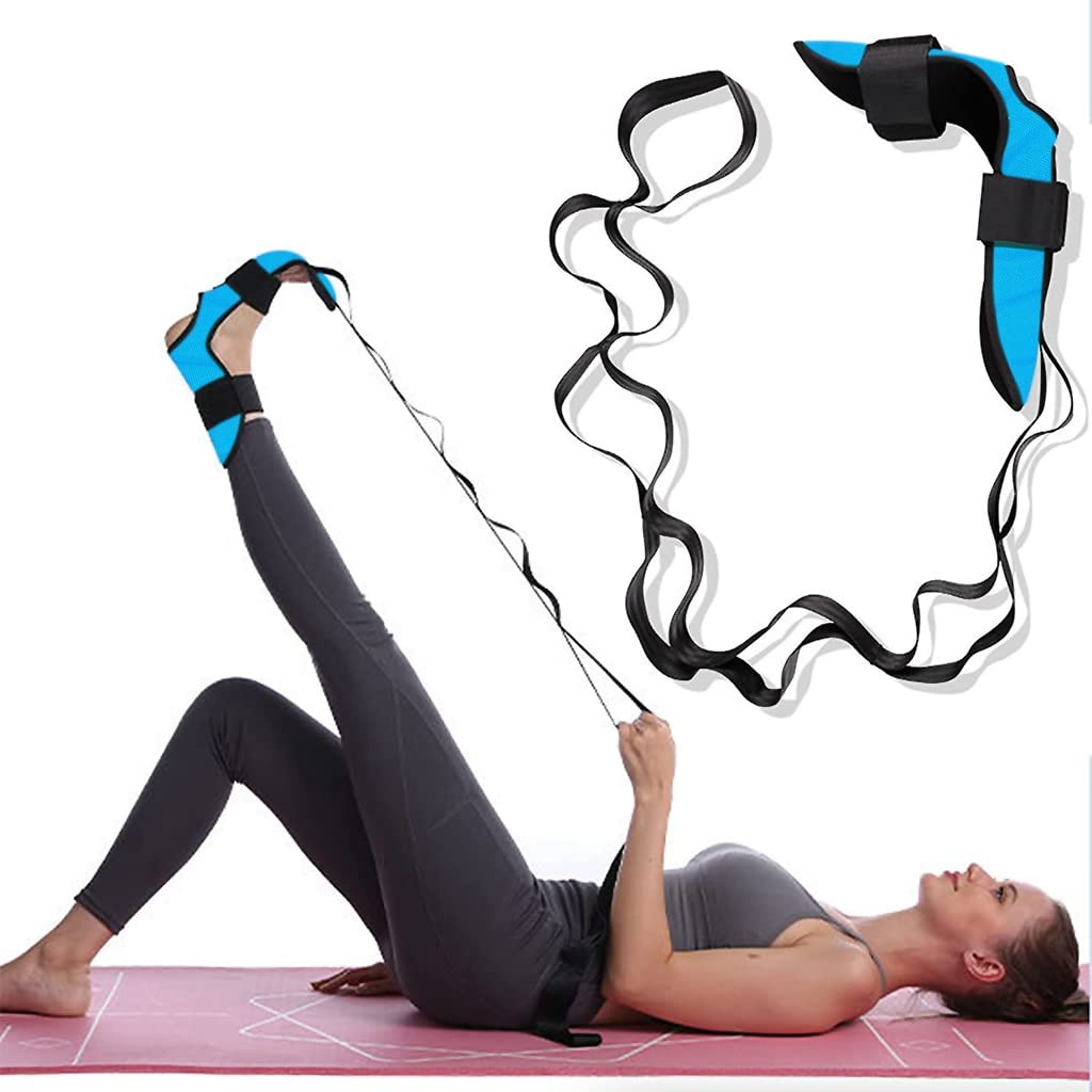 Proberos Yoga Belt for Women Men, 5 Loops Foot Stretcher Strap for Stretching, Yoga Bands for Yoga Exercise Fitness Rehabilitation Ligament Ankle Joint Correction Hemiplegia Training Proberos Yoga Belt for Women Men, 5 Loops Foot Stretcher Strap for Stretching, Yoga Bands for Yoga Exercise Fitness Rehabilitation Ligament Ankle Joint Correction Hemiplegia Training